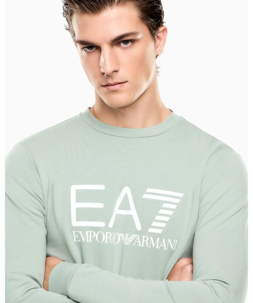 EMPORIO ARMANI EA7（エンポリオアルマーニイーエーセブン）の「<オンライン限定>【エンポリオ アルマーニ EA7】ロゴ　スウェット（スウェット・メンズ・モスグリーン/ブラック・X-SMALL/X-LARGE/SMALL/MEDIUM/LARGE）」の5枚目の写真