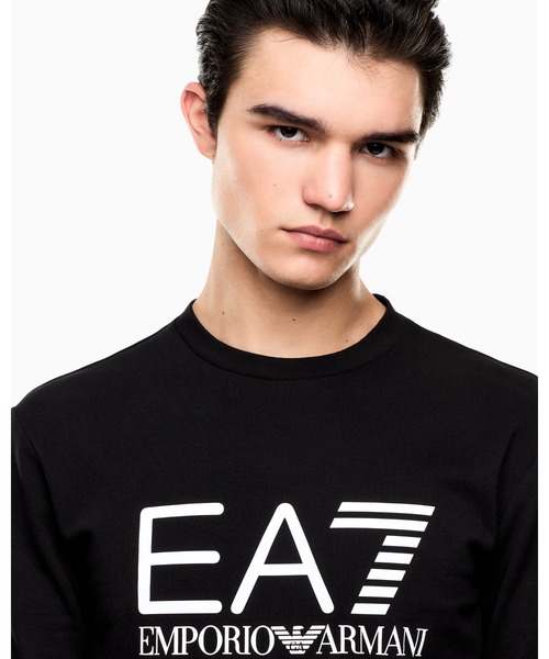 EMPORIO ARMANI EA7（エンポリオアルマーニイーエーセブン）の「<オンライン限定>【エンポリオ アルマーニ EA7】ロゴ　スウェット（スウェット・メンズ・モスグリーン/ブラック・X-SMALL/X-LARGE/SMALL/MEDIUM/LARGE）」の9枚目の写真