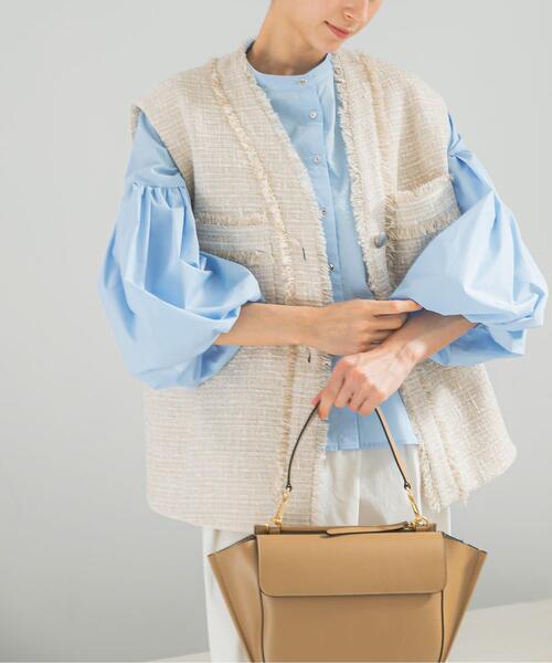 URBAN RESEARCH ROSSO WOMEN（アーバンリサーチ　ロッソ）の「ボリュームスリーブシャツブラウス（シャツ/ブラウス・レディース・ブルー系その他/ピンク/ホワイト・FREE）」の2枚目の写真