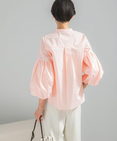 URBAN RESEARCH ROSSO WOMEN（アーバンリサーチ　ロッソ）の「ボリュームスリーブシャツブラウス（シャツ/ブラウス・レディース・ブルー系その他/ピンク/ホワイト・FREE）」の4枚目の写真