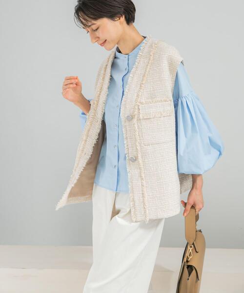 URBAN RESEARCH ROSSO WOMEN（アーバンリサーチ　ロッソ）の「ボリュームスリーブシャツブラウス（シャツ/ブラウス・レディース・ブルー系その他/ピンク/ホワイト・FREE）」の11枚目の写真