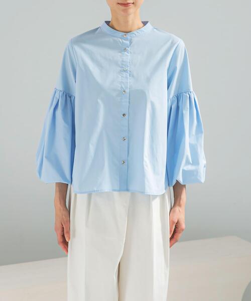 URBAN RESEARCH ROSSO WOMEN（アーバンリサーチ　ロッソ）の「ボリュームスリーブシャツブラウス（シャツ/ブラウス・レディース・ブルー系その他/ピンク/ホワイト・FREE）」の14枚目の写真