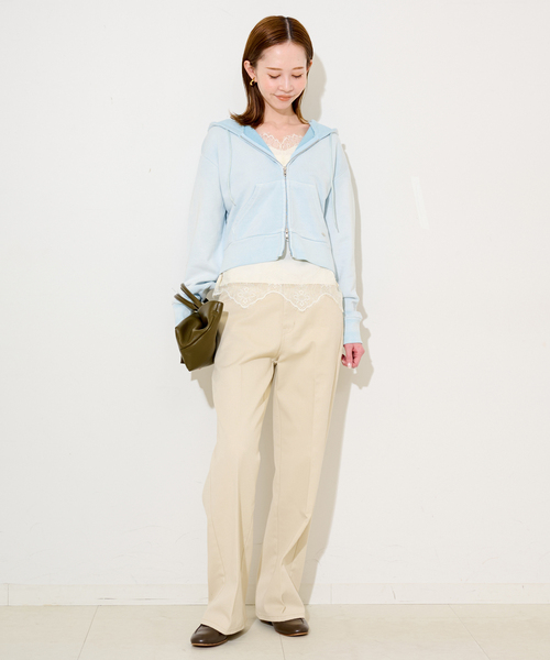 SCREEN STARS（スクリーンスターズ）の「SCREEN STARS/スクリーンスターズ SLOBE別注 ジップパーカー（パーカー・レディース・スカイブルー/ブラック/ベージュ・FREE）」の21枚目の写真