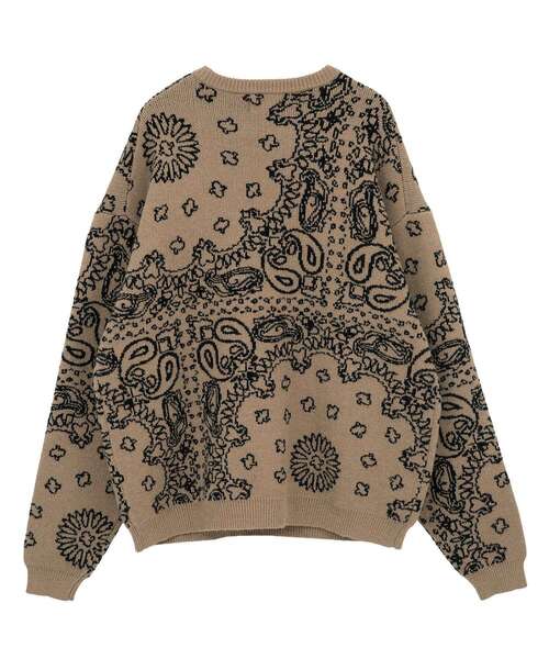 CRAFT STANDARD BOUTIQUE（クラフトスタンダードブティック）の「ペイズリー柄ニットプルオーバー（ニット/セーター・メンズ・グレイッシュベージュ/アイボリー/ブラック・M/L/XL）」の13枚目の写真