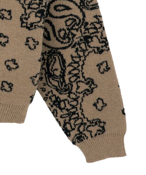 CRAFT STANDARD BOUTIQUE（クラフトスタンダードブティック）の「ペイズリー柄ニットプルオーバー（ニット/セーター・メンズ・グレイッシュベージュ/アイボリー/ブラック・M/L/XL）」の11枚目の写真