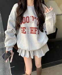 裏起毛トレーナー&ミニスカートセット