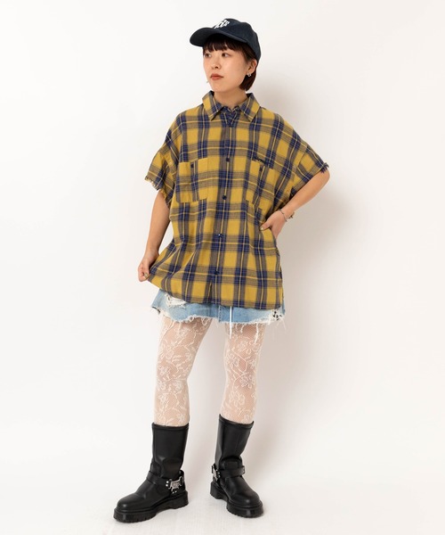 RNA（アールエヌエー）の「B2941 レイヤードスリーブチェックシャツ（シャツ/ブラウス・レディース・パープル/イエロー/レッド・MEDIUM）」の22枚目の写真