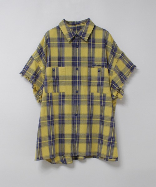 RNA（アールエヌエー）の「B2941 レイヤードスリーブチェックシャツ（シャツ/ブラウス・レディース・パープル/イエロー/レッド・MEDIUM）」の13枚目の写真