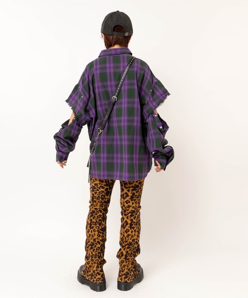 RNA（アールエヌエー）の「B2941 レイヤードスリーブチェックシャツ（シャツ/ブラウス・レディース・パープル/イエロー/レッド・MEDIUM）」の20枚目の写真