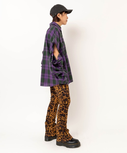 RNA（アールエヌエー）の「B2941 レイヤードスリーブチェックシャツ（シャツ/ブラウス・レディース・パープル/イエロー/レッド・MEDIUM）」の19枚目の写真