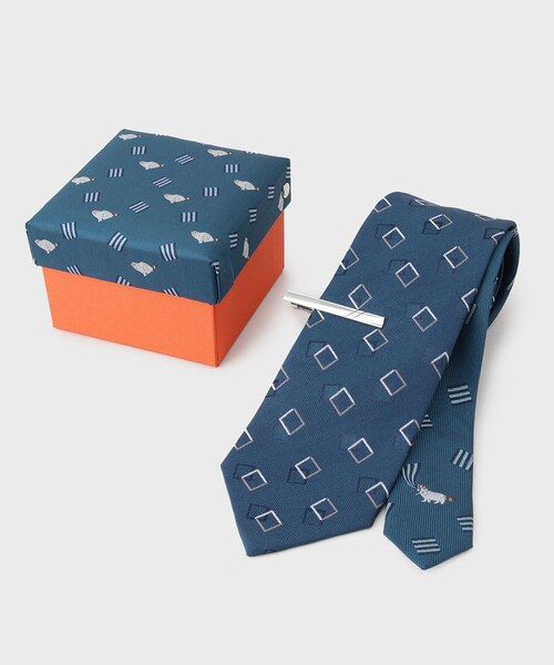 TAKEO KIKUCHI(タケオキクチ)の「猫チェンジタイ タイバーBOX(ネクタイ・メンズ・ネイビー系2/ワイン系1/グリーン系その他5・00)」の2枚目の写真