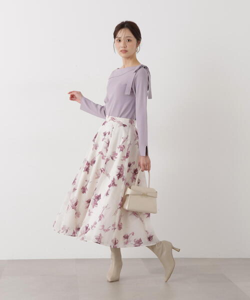 PROPORTION BODY DRESSING（プロポーションボディドレッシング）の「フラワープリントスカート / 1216120103（スカート・レディース・ピンク/グレー/ブルー・SMALL/PSS/P/S/MEDIUM）」の3枚目の写真