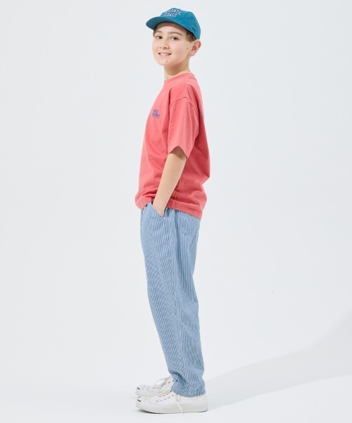 KRIFF MAYER Kid's Collection（クリフメイヤーキッズコレクション）の「ライトオンスデニムシェフパンツ(セットアップ可）（デニムパンツ・キッズ・ライトブルー/ダークブルー/ストライプ/ネイビー系1・120/130/140/150/160/170）」の8枚目の写真