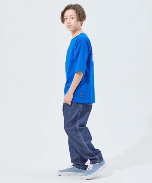 KRIFF MAYER Kid's Collection（クリフメイヤーキッズコレクション）の「ライトオンスデニムシェフパンツ(セットアップ可）（デニムパンツ・キッズ・ライトブルー/ダークブルー/ストライプ/ネイビー系1・120/130/140/150/160/170）」の14枚目の写真