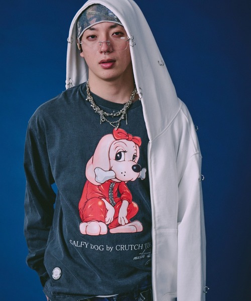GALFY(ガルフィー)の「GALFY-バチバチピアスパーカー(パーカー・メンズ・ブラック/ホワイト/チャコール・L/XL)」の17枚目の写真