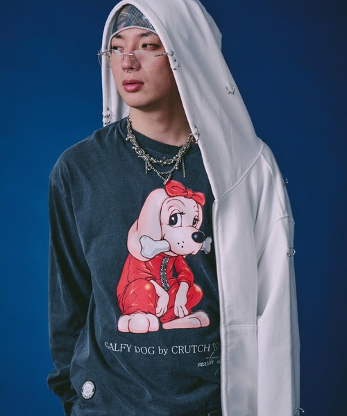 GALFY(ガルフィー)の「GALFY-バチバチピアスパーカー(パーカー・メンズ・ブラック/ホワイト/チャコール・L/XL)」の18枚目の写真