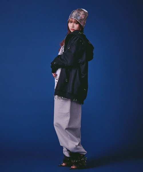 GALFY(ガルフィー)の「GALFY-バチバチピアスパーカー(パーカー・メンズ・ブラック/ホワイト/チャコール・L/XL)」の20枚目の写真