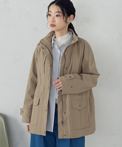 COMME CA ISM(コムサイズム)の「マウンテンパ-カ-(マウンテンパーカー・レディース・ベージュ/カーキ/チャコール・X-LARGE/LARGE/MEDIUM/SMALL)」の5枚目の写真