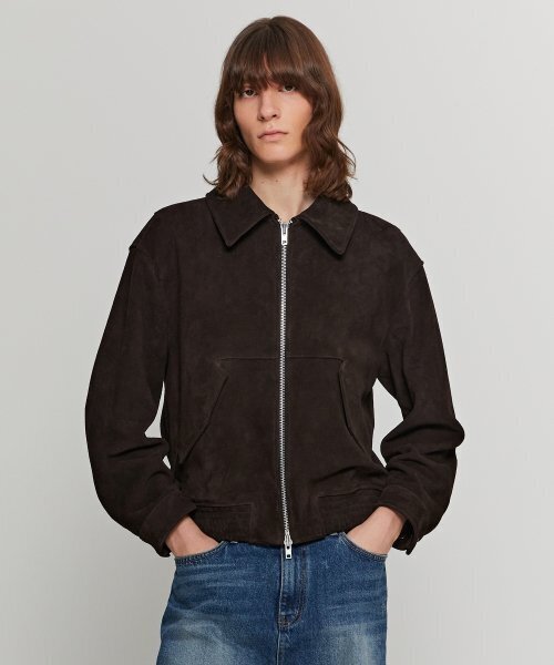 ANDROS(アンドロス)の「Torino Suede Leather Jacket (Deep Brown)(ライダースジャケット・メンズ・その他・LARGE)」の1枚目の写真