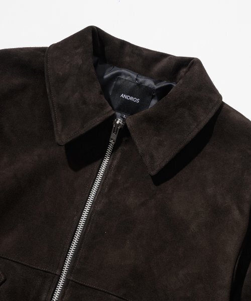 ANDROS(アンドロス)の「Torino Suede Leather Jacket (Deep Brown)(ライダースジャケット・メンズ・その他・LARGE)」の4枚目の写真