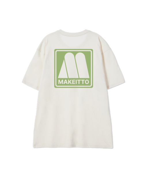 MAKEITTO（メイキット）の「[SQUARE LOGO] CREW NECK TEE_CREAM（Tシャツ/カットソー・メンズ・その他・MEDIUM/LARGE/X-LARGE/XX-LARGE）」の2枚目の写真