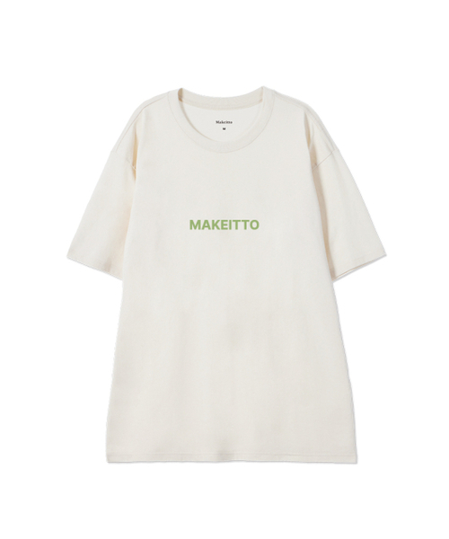 MAKEITTO（メイキット）の「[SQUARE LOGO] CREW NECK TEE_CREAM（Tシャツ/カットソー・メンズ・その他・MEDIUM/LARGE/X-LARGE/XX-LARGE）」の3枚目の写真
