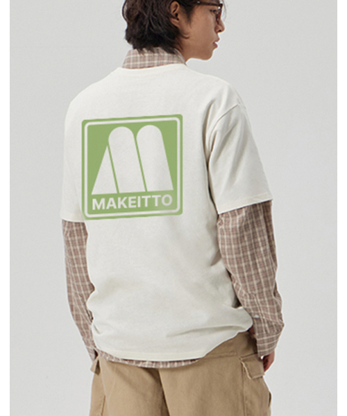 MAKEITTO（メイキット）の「[SQUARE LOGO] CREW NECK TEE_CREAM（Tシャツ/カットソー・メンズ・その他・MEDIUM/LARGE/X-LARGE/XX-LARGE）」の5枚目の写真