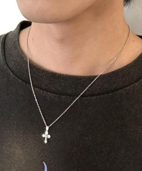 WEGO(ウィゴー)の「WEGO/ラインストーンクロスネックレス(ネックレス・メンズ・その他1/その他2・FREE)」の2枚目の写真
