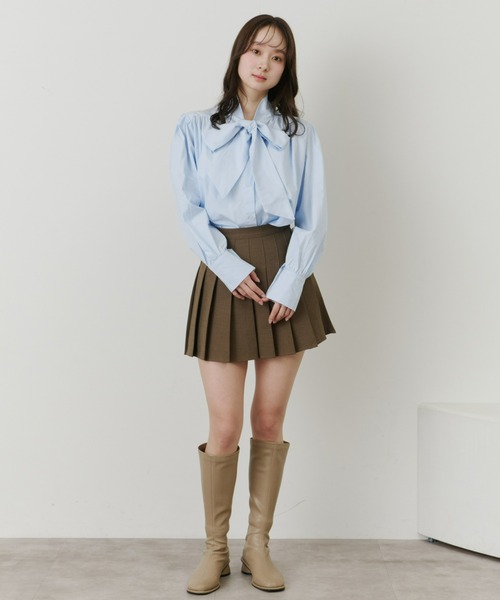 Olu.（オルドット）の「ビッグリボンシャツブラウス（シャツ/ブラウス・レディース・ホワイト/ブルー・FREE）」の17枚目の写真