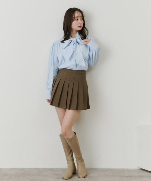 Olu.（オルドット）の「ビッグリボンシャツブラウス（シャツ/ブラウス・レディース・ホワイト/ブルー・FREE）」の18枚目の写真