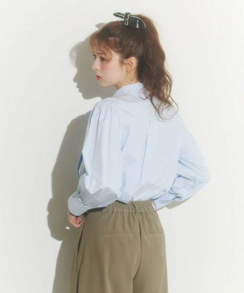 Olu.（オルドット）の「ビッグリボンシャツブラウス（シャツ/ブラウス・レディース・ホワイト/ブルー・FREE）」の10枚目の写真