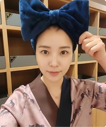 I.O.E（アイオイ）の「K-FASHION 超大型リボン 小顔見せ 洗顔バンド（ヘアバンド）」