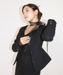 MIMI MONDE（ミミモンド）の「バンプジャケット（ツイード）（テーラードジャケット）」