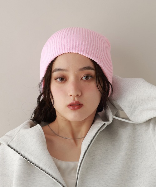 RAGEBLUE(レイジブルー)の「リブカラービーニ-(ニットキャップ/ビーニー・レディース・その他22/ブラック/ブラック系その他/ベージュ系その他2・FREE)」の8枚目の写真