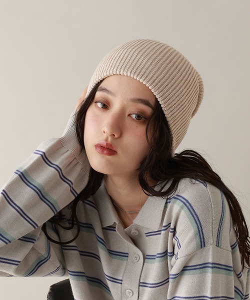 RAGEBLUE(レイジブルー)の「リブカラービーニ-(ニットキャップ/ビーニー・レディース・その他22/ブラック/ブラック系その他/ベージュ系その他2・FREE)」の11枚目の写真