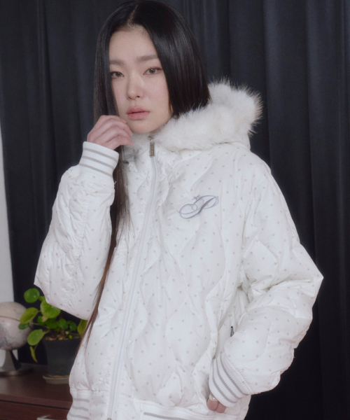POT QUILTING FUR DOWN WHITE（ダウンジャケット/コート）｜PRENDA 