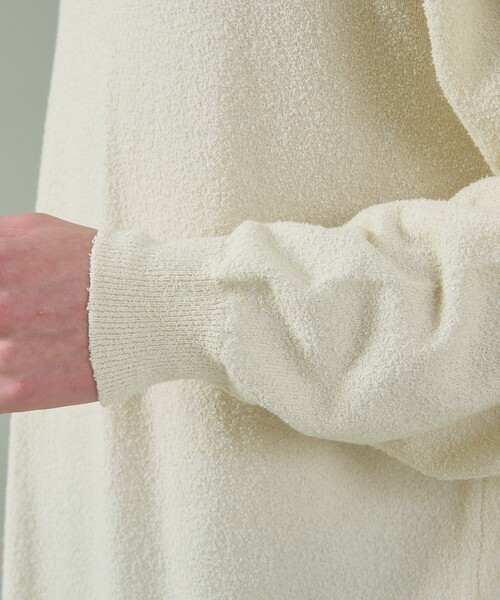 ABAHOUSE（アバハウス）の「コットンブークレー クルーネックニット（ニット/セーター・メンズ・ブラック/オフホワイト/ブラウン・46/48）」の7枚目の写真