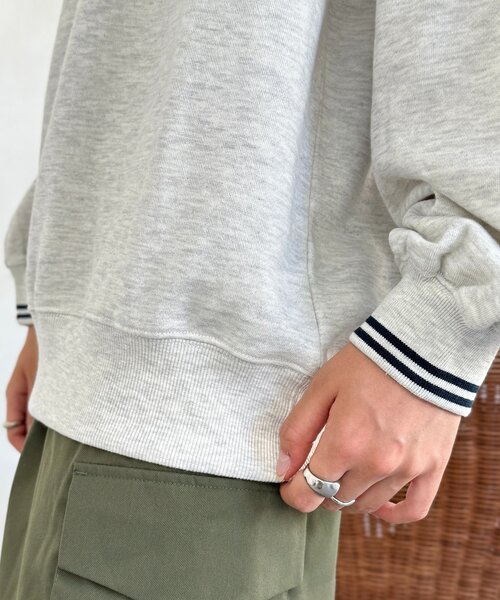 CPCM(シーピーシーエム)の「【U.S. POLO ASSN.】リブライン裏毛スウェット(Tシャツ/カットソー・レディース・グレー/ベージュ/ネイビー/サックスブルー・FREE)」の14枚目の写真