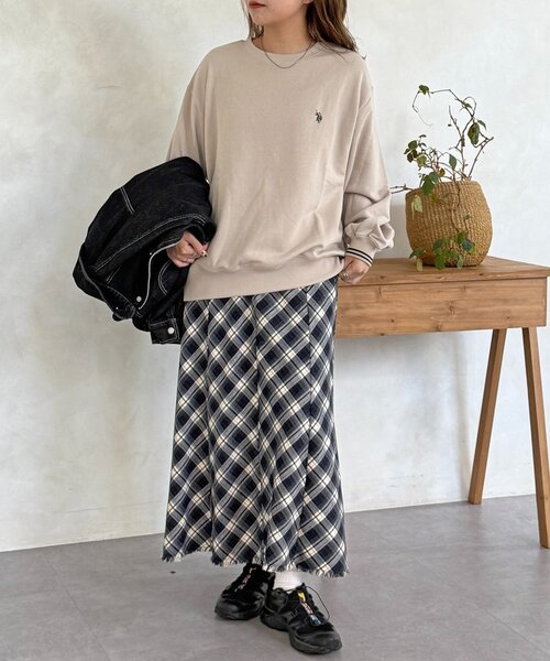 CPCM(シーピーシーエム)の「【U.S. POLO ASSN.】リブライン裏毛スウェット(Tシャツ/カットソー・レディース・グレー/ベージュ/ネイビー/サックスブルー・FREE)」の19枚目の写真