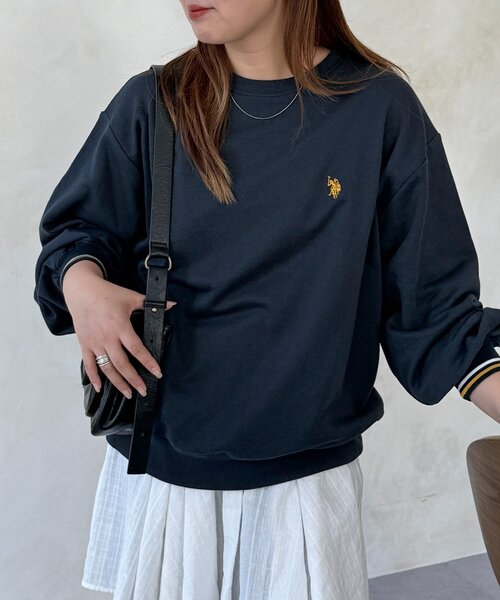 CPCM(シーピーシーエム)の「【U.S. POLO ASSN.】リブライン裏毛スウェット(Tシャツ/カットソー・レディース・グレー/ベージュ/ネイビー/サックスブルー・FREE)」の20枚目の写真