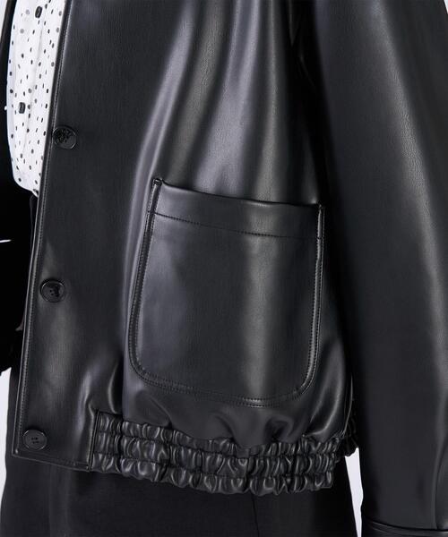 To b. by agnes b.（トゥービーバイアニエスベー）の「アニマルフリーレザー ジャケット（その他アウター・レディース・ブラック・FREE）」の8枚目の写真