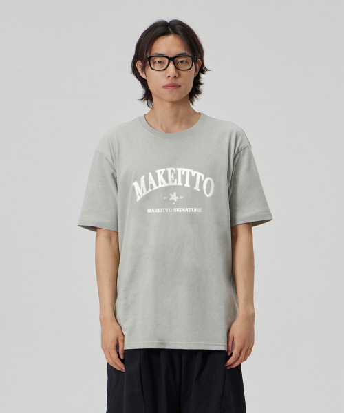 MAKEITTO（メイキット）の「[PAINTING LETTERING]CREW NECK TEE_MINT（Tシャツ/カットソー・メンズ・その他・M/L/XL/XXL）」の2枚目の写真