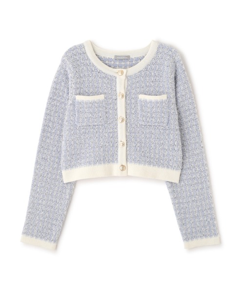 JILL by JILL STUART（ジルバイジルスチュアート）の「ミックスツイードニットジャケット（ニット/セーター・レディース・ブルー/グレー/ピンク・FREE）」の10枚目の写真