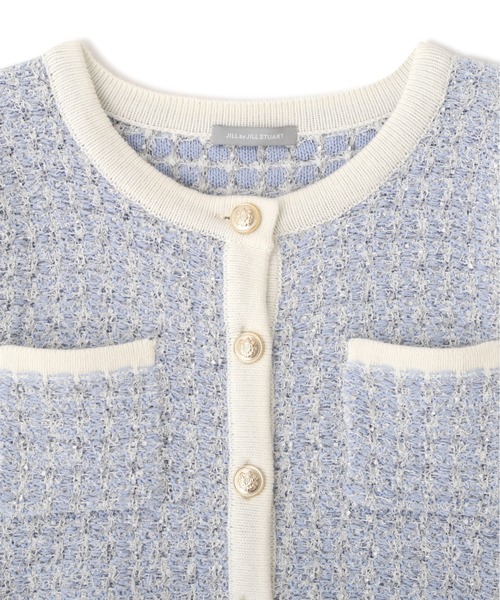JILL by JILL STUART（ジルバイジルスチュアート）の「ミックスツイードニットジャケット（ニット/セーター・レディース・ブルー/グレー/ピンク・FREE）」の12枚目の写真