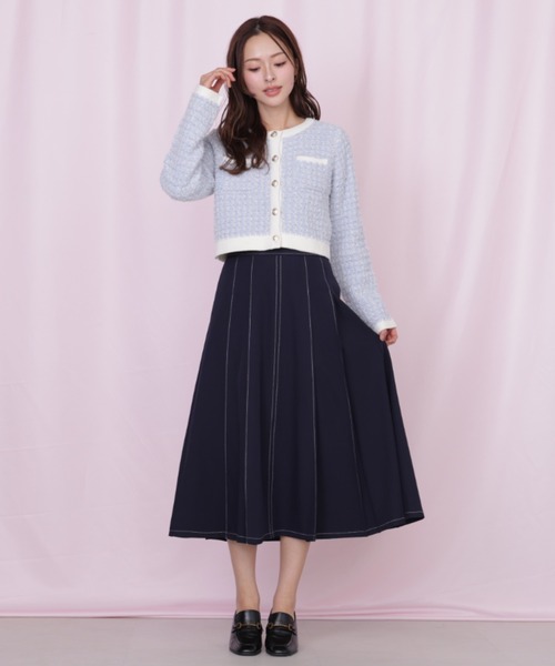 JILL by JILL STUART（ジルバイジルスチュアート）の「ミックスツイードニットジャケット（ニット/セーター・レディース・ブルー/グレー/ピンク・FREE）」の22枚目の写真