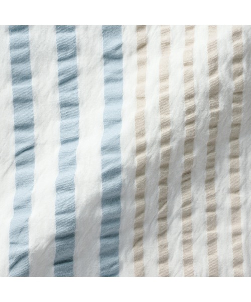無印良品（ムジルシリョウヒン）の「綿　サッカー織　まくらカバー　４３×６３ｃｍ用（寝具・メンズ・グレー/オフホワイト/グリーン/グリーン系/ベージュ/ブルー系・FREE）」の20枚目の写真