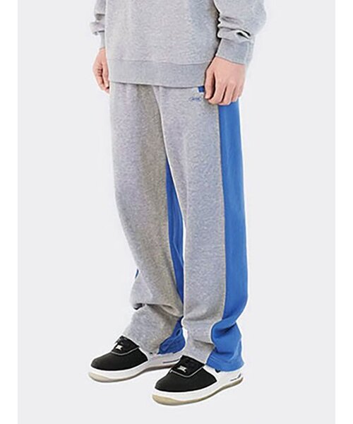 AOX(エーオーエックス)の「String-detailed Sweatpants (GrayBlue)(スウェットパンツ・メンズ・グレー・L/M)」の1枚目の写真