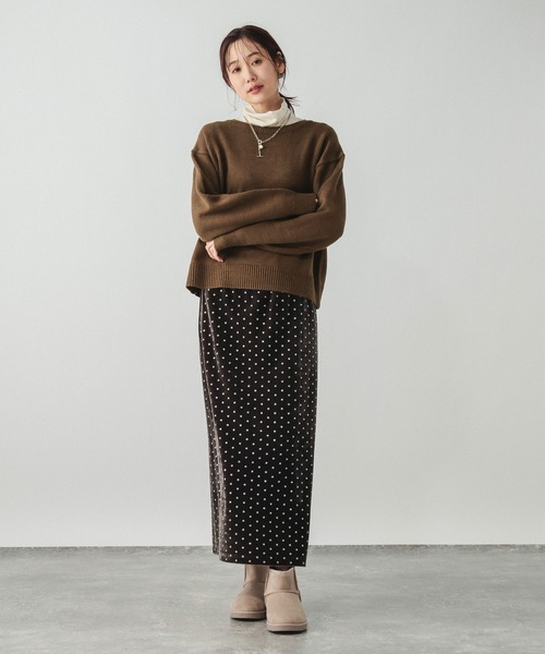 GLOBAL WORK(グローバルワーク)の「ニットプルオーバー*カラーシャツ長袖/634004(ニット/セーター・レディース・ダークブラウン/ライトイエロー/グレー・MEDIUM/LARGE)」の22枚目の写真