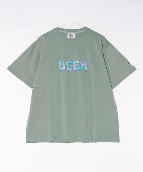 JUGLANS(ユグランス)の「【YOIDORE】ブロック ビール TEE(Tシャツ/カットソー・メンズ・ブラック/ライトグリーン/ホワイト・M/L/XL)」の3枚目の写真