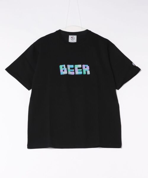 JUGLANS(ユグランス)の「【YOIDORE】ブロック ビール TEE(Tシャツ/カットソー・メンズ・ブラック/ライトグリーン/ホワイト・M/L/XL)」の2枚目の写真